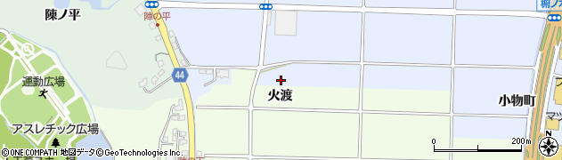 宮崎県宮崎市花ケ島町（火渡）周辺の地図