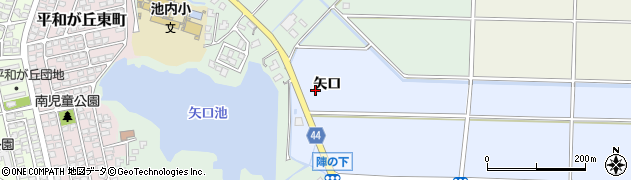 宮崎県宮崎市花ケ島町（矢口）周辺の地図
