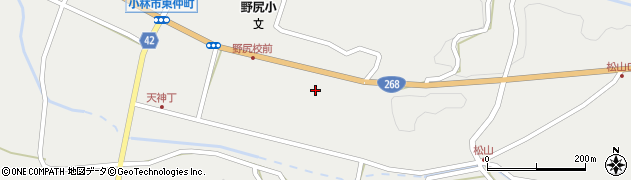 宮崎県小林市野尻町東麓1339周辺の地図