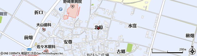 宮崎県宮崎市村角町（北原）周辺の地図