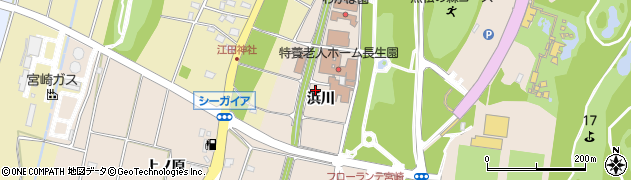 宮崎県宮崎市山崎町（浜川）周辺の地図