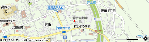 宮崎県宮崎市高岡町（飯田４丁目）周辺の地図