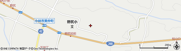 宮崎県小林市野尻町東麓8周辺の地図