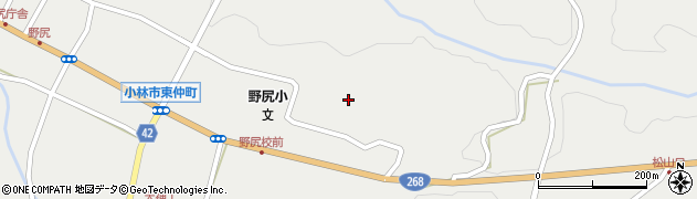 宮崎県小林市野尻町東麓100周辺の地図