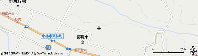 宮崎県小林市野尻町東麓20周辺の地図