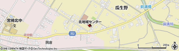 宮崎市北地域センター周辺の地図