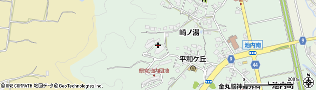 宮崎県宮崎市池内町（西ノ園）周辺の地図