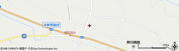 宮崎県小林市野尻町東麓1069周辺の地図