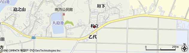 宮崎県宮崎市南方町（札立）周辺の地図