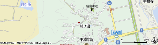 宮崎県宮崎市池内町（崎ノ湯）周辺の地図