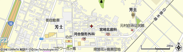 宮崎県宮崎市芳士周辺の地図
