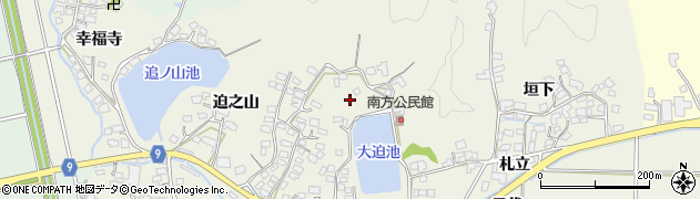 宮崎県宮崎市南方町（大迫）周辺の地図