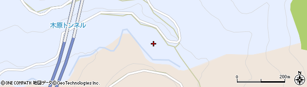 綾織川周辺の地図