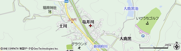 宮崎県宮崎市池内町（塩井川）周辺の地図