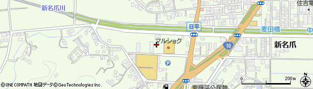 宮崎県宮崎市新名爪周辺の地図
