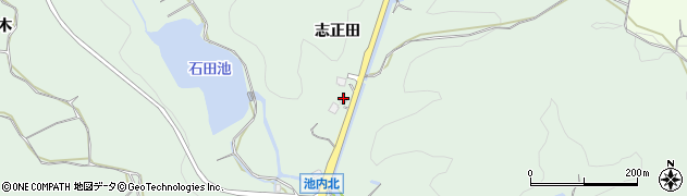 宮崎県宮崎市池内町（志正田）周辺の地図