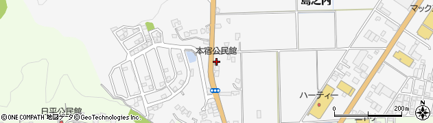 本宿公民館周辺の地図