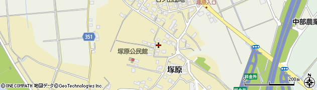 宮崎県国富町（東諸県郡）塚原周辺の地図