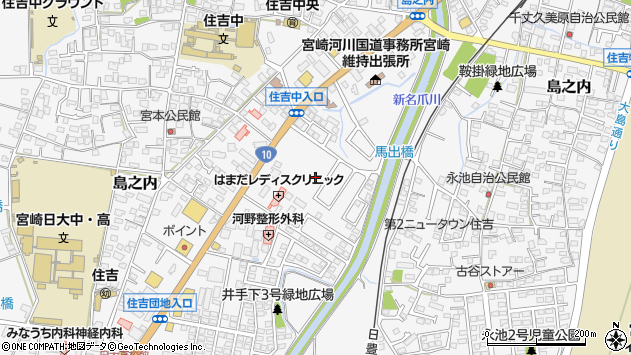 〒880-0121 宮崎県宮崎市島之内の地図