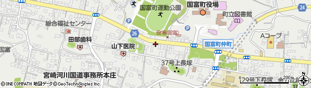 宮崎日日新聞・本庄販売所周辺の地図