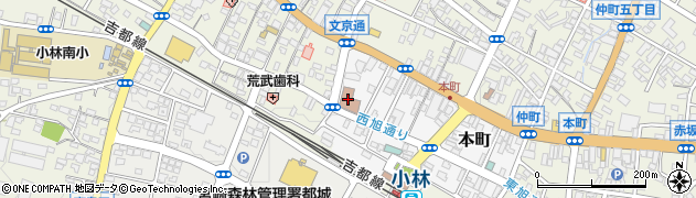 小林郵便局　荷物集荷周辺の地図