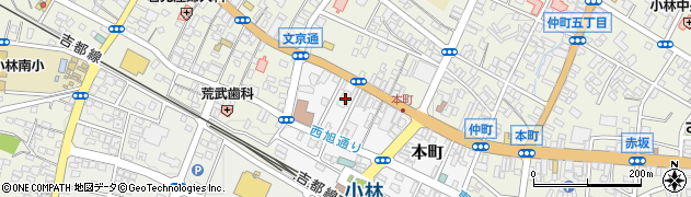宮崎銀行　小林支店周辺の地図