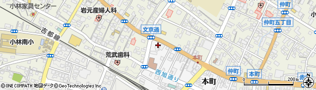 宮崎太陽銀行小林支店周辺の地図