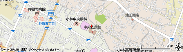 小林市役所教育委員会　社会教育課・中央公民館周辺の地図