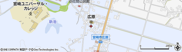 宮崎県宮崎市広原周辺の地図