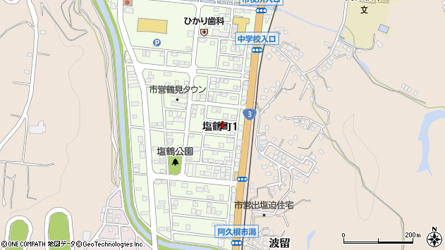 〒899-1628 鹿児島県阿久根市塩鶴町の地図