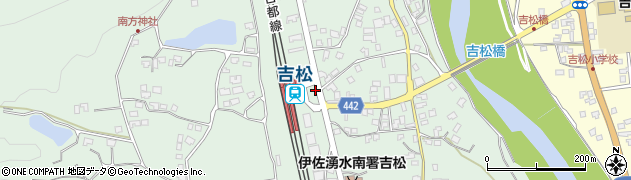 吉松駅前周辺の地図