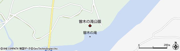 曽木の滝公園周辺の地図