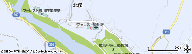 綾川荘本館周辺の地図