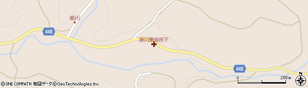 新川集会所下周辺の地図
