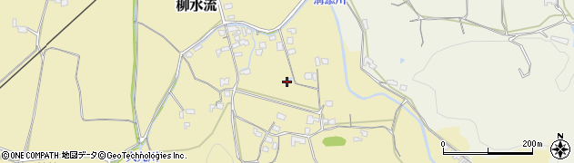 宮崎県えびの市柳水流周辺の地図