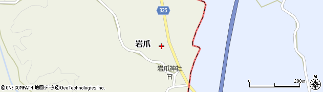 宮崎県西都市岩爪周辺の地図