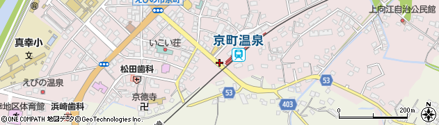 京町温泉駅周辺の地図