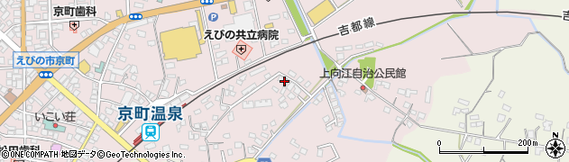宮崎県えびの市向江周辺の地図
