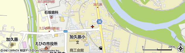 えびの警察署　加久藤駐在所周辺の地図
