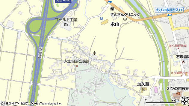 〒889-4234 宮崎県えびの市永山の地図