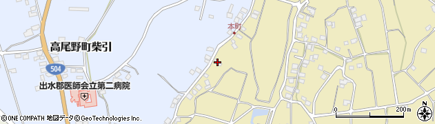 鹿児島県出水市高尾野町大久保7223周辺の地図
