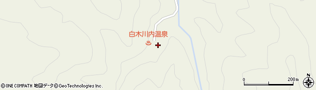 白木川内温泉山荘周辺の地図