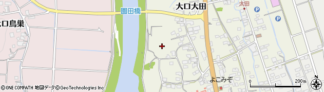 鹿児島県伊佐市大口大田周辺の地図