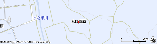 鹿児島県伊佐市大口篠原周辺の地図