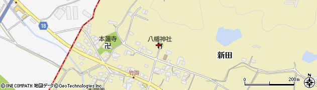 新田神社周辺の地図