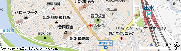 熊本銀行出水支店周辺の地図