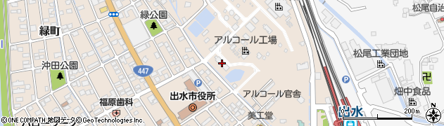 日本アルコール産業株式会社　出水工場周辺の地図