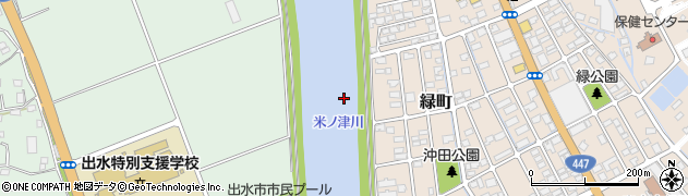 米ノ津川周辺の地図