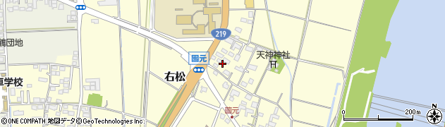 宮崎県西都市右松557周辺の地図