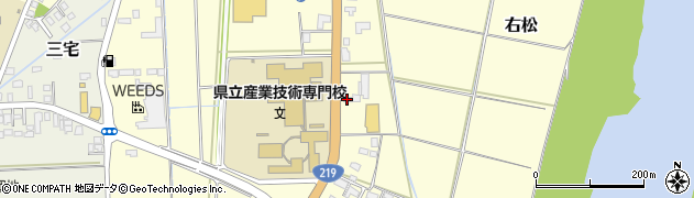 宮崎県西都市右松1076周辺の地図